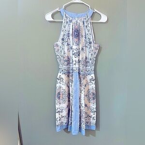 Philosophy Sheath Skater Floral Dress size small high neck sleeveless short